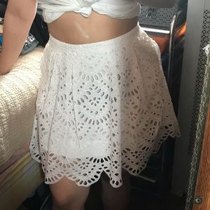 White Lattice Skirt